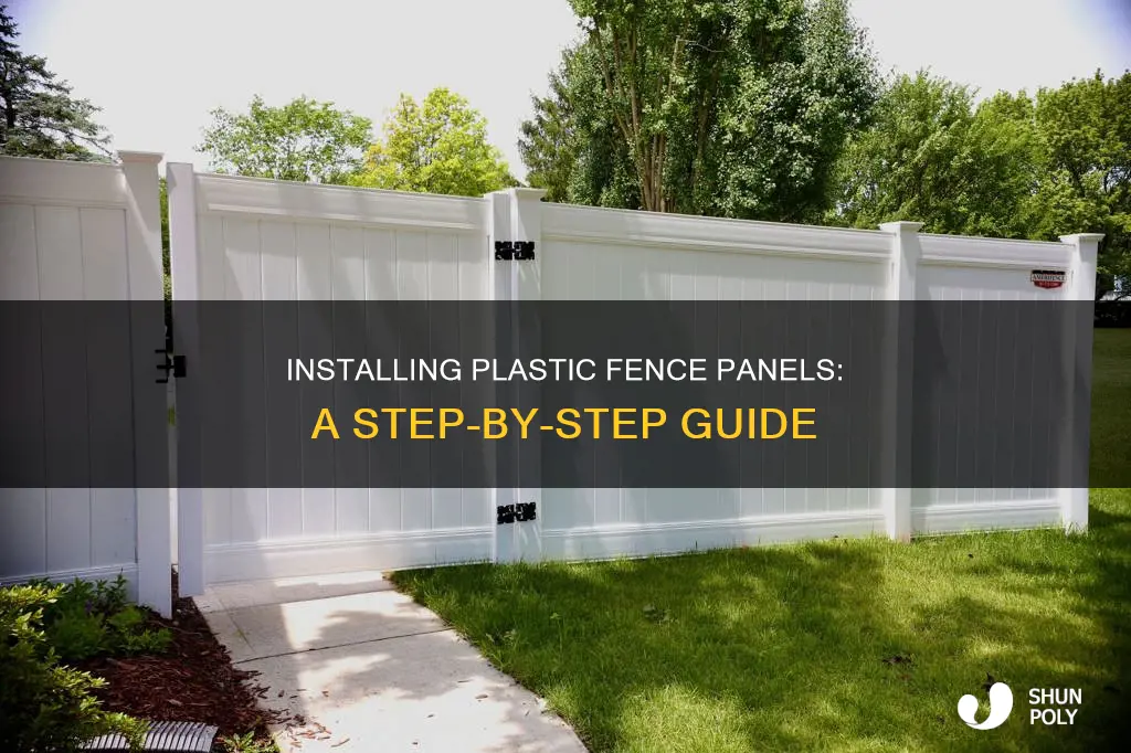 how to install plastic fence panels