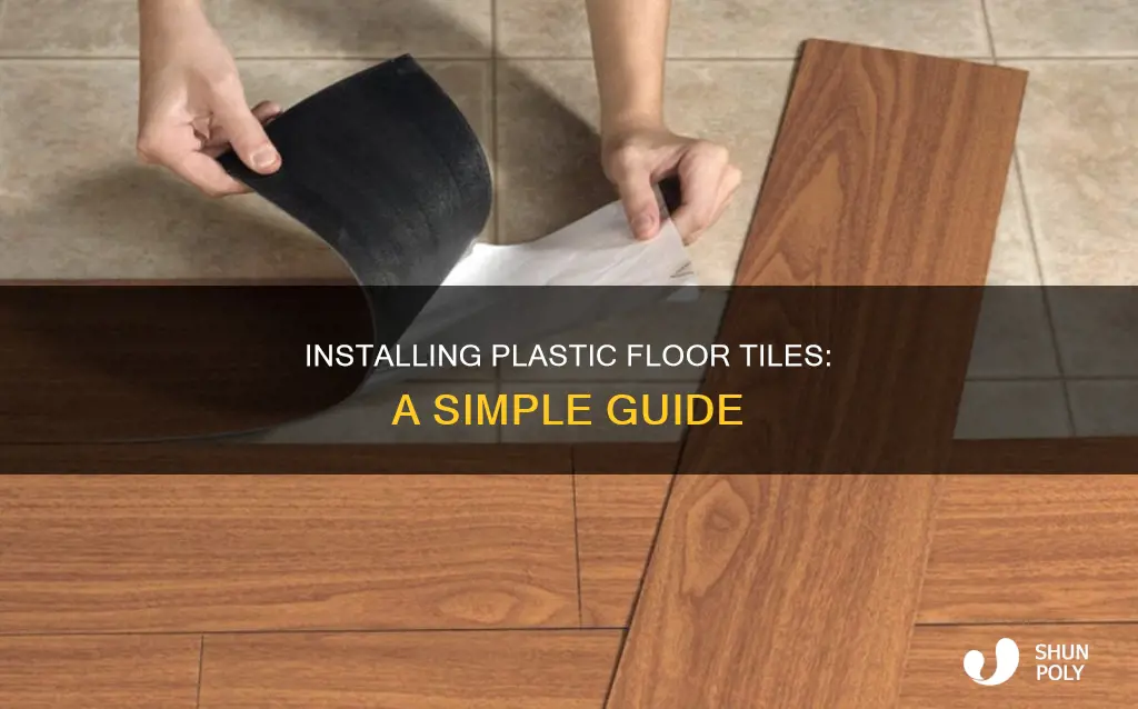 how to install plastic floor tile