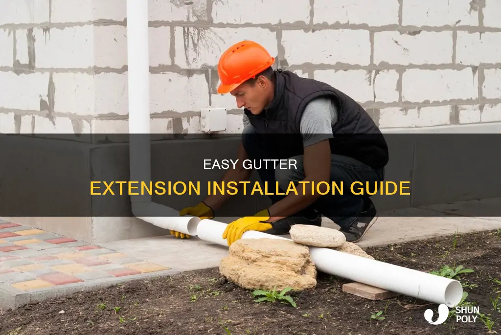 how to install plastic gutter extensions