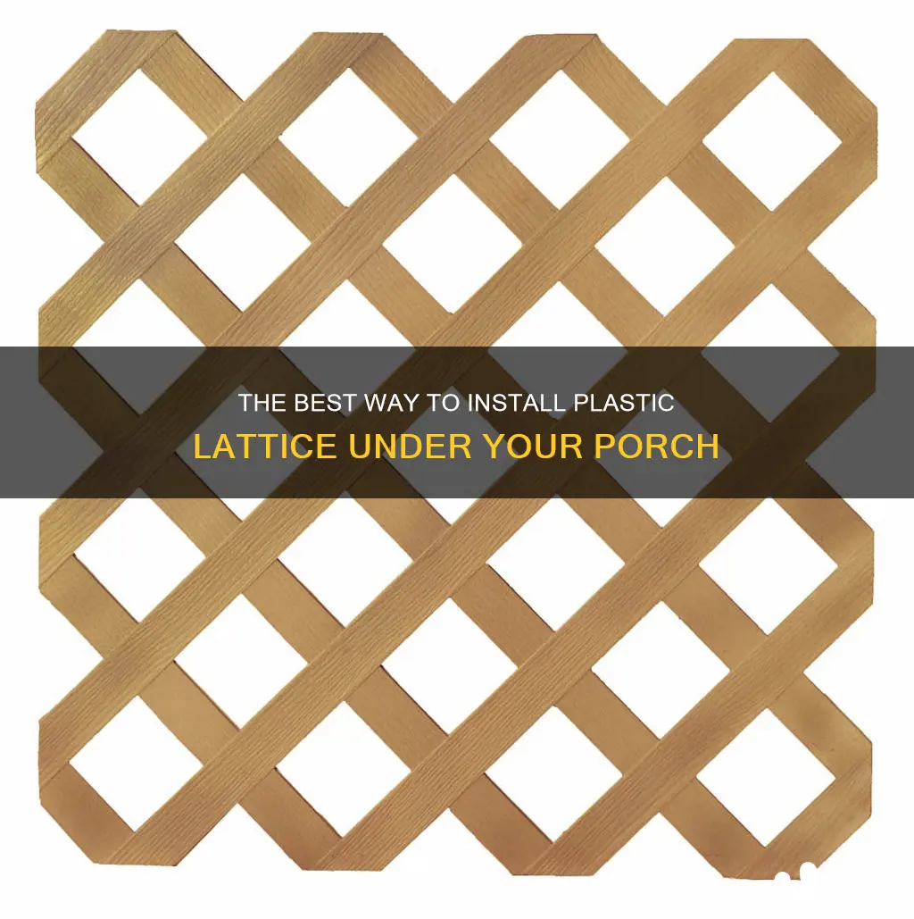 how to install plastic lattice under porch