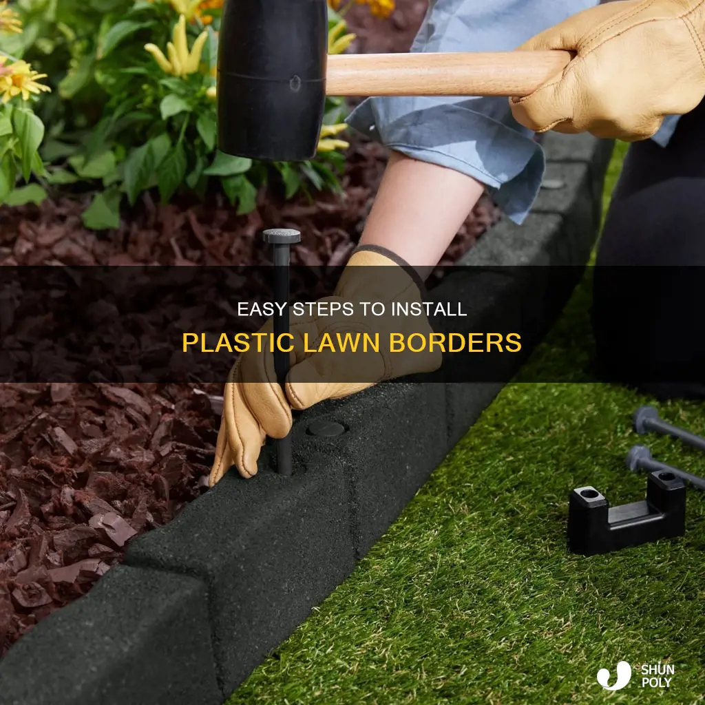 how to install plastic lawn border