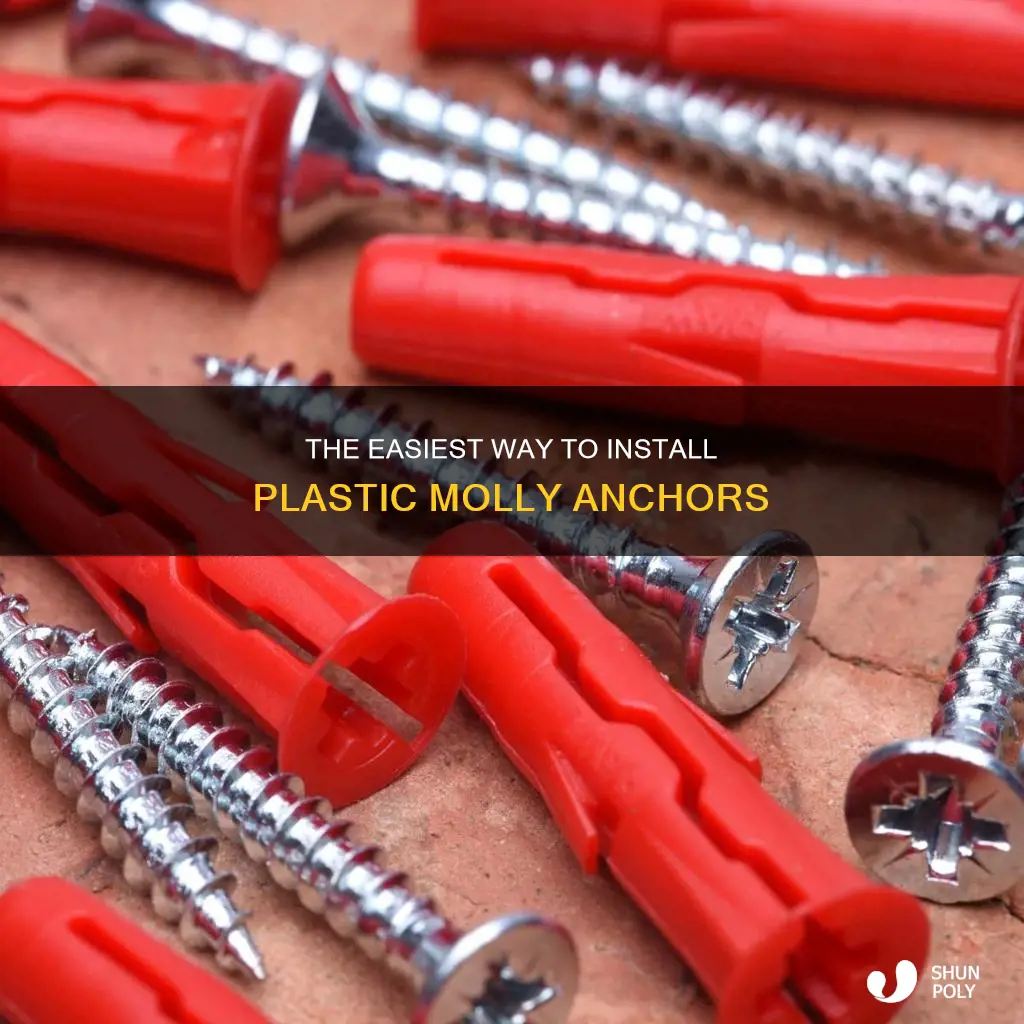 how to install plastic molly anchors