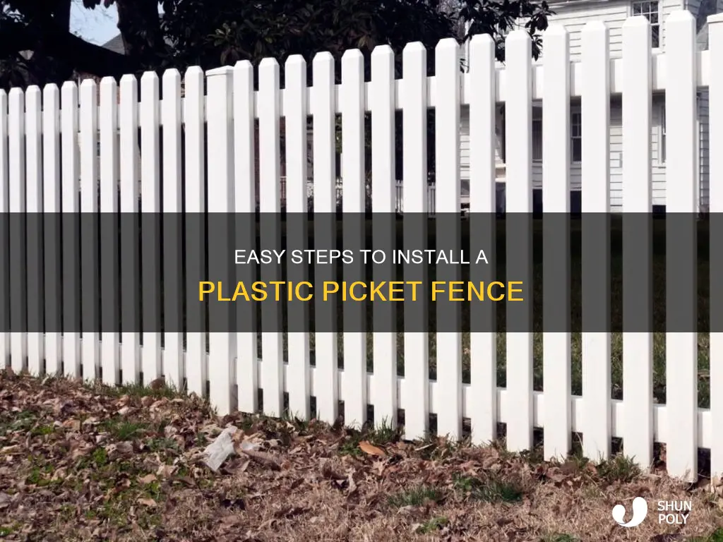 how to install plastic picket fence