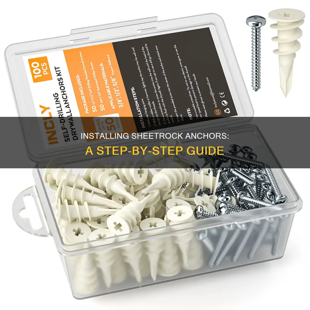 how to install plastic sheetrock anchors