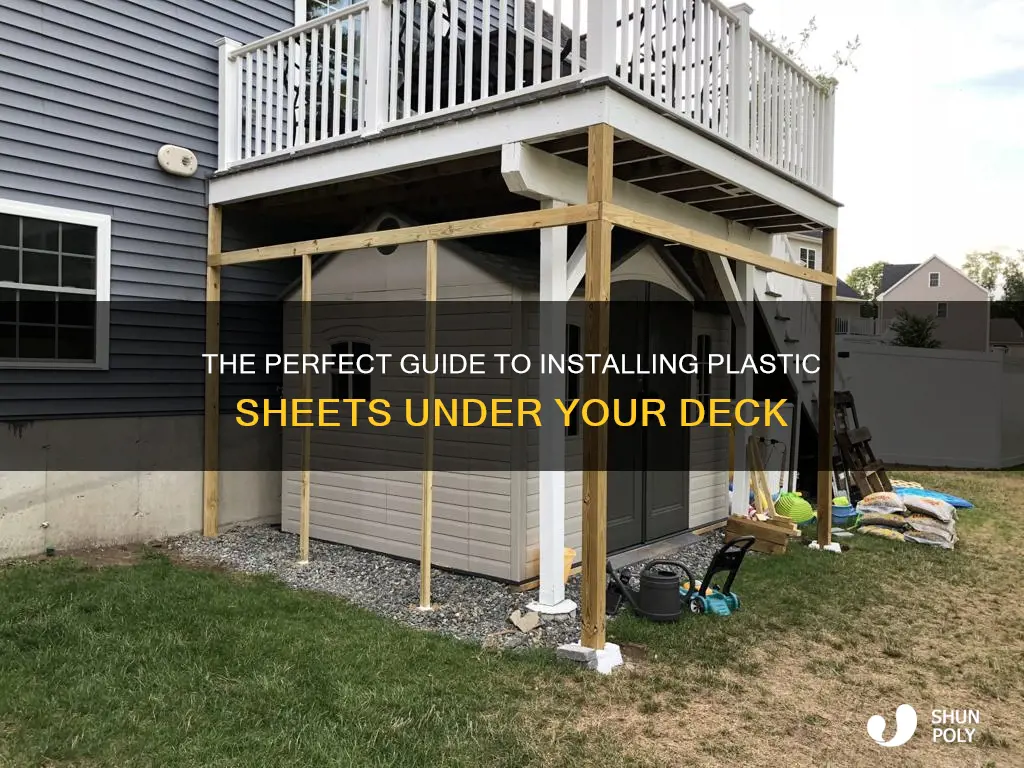 how to install plastic sheets under deck