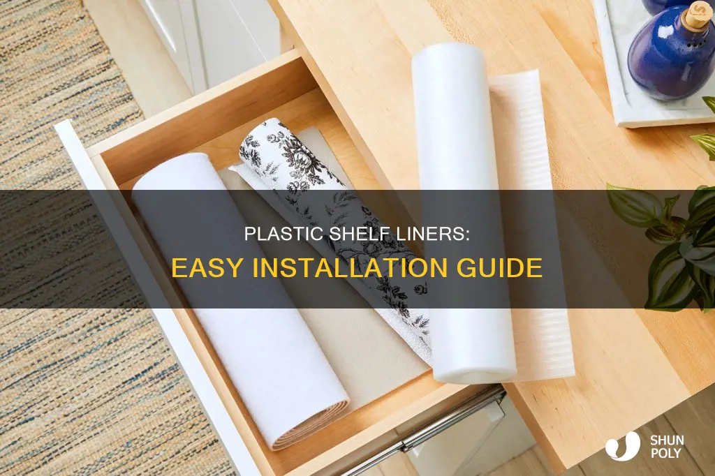 how to install plastic shelf liner