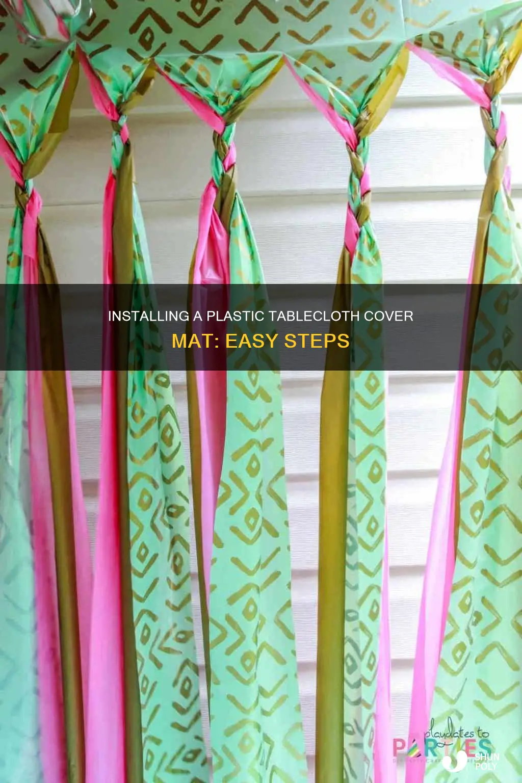 how to install plastic tablecloth cover mat