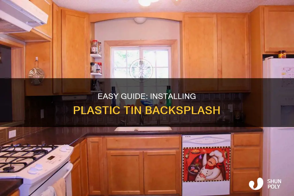 how to install plastic tin backsplash