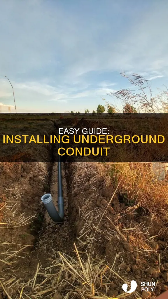 how to install plastic underground conduit
