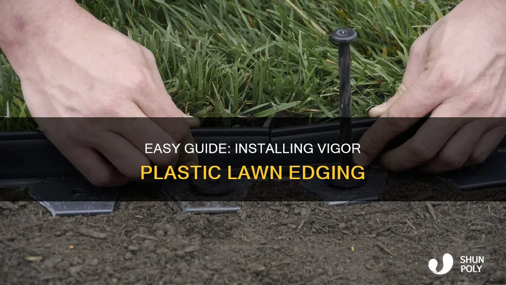 how to install vigor plastic lawn edging