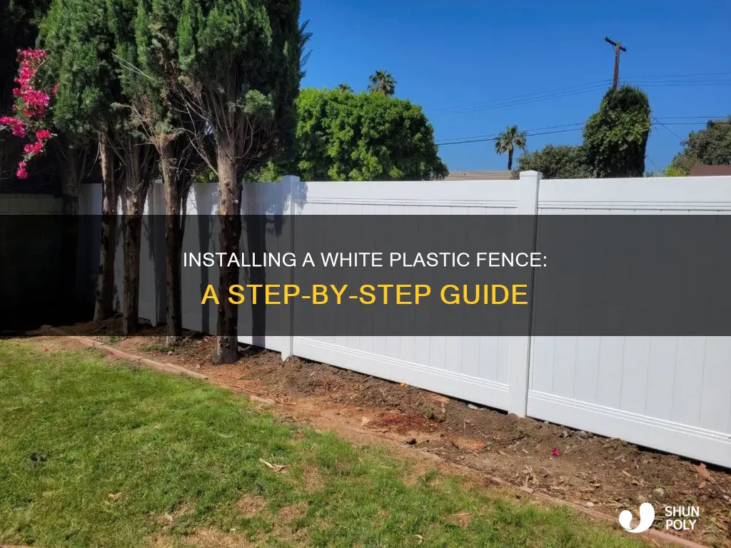 how to install white plastic fence