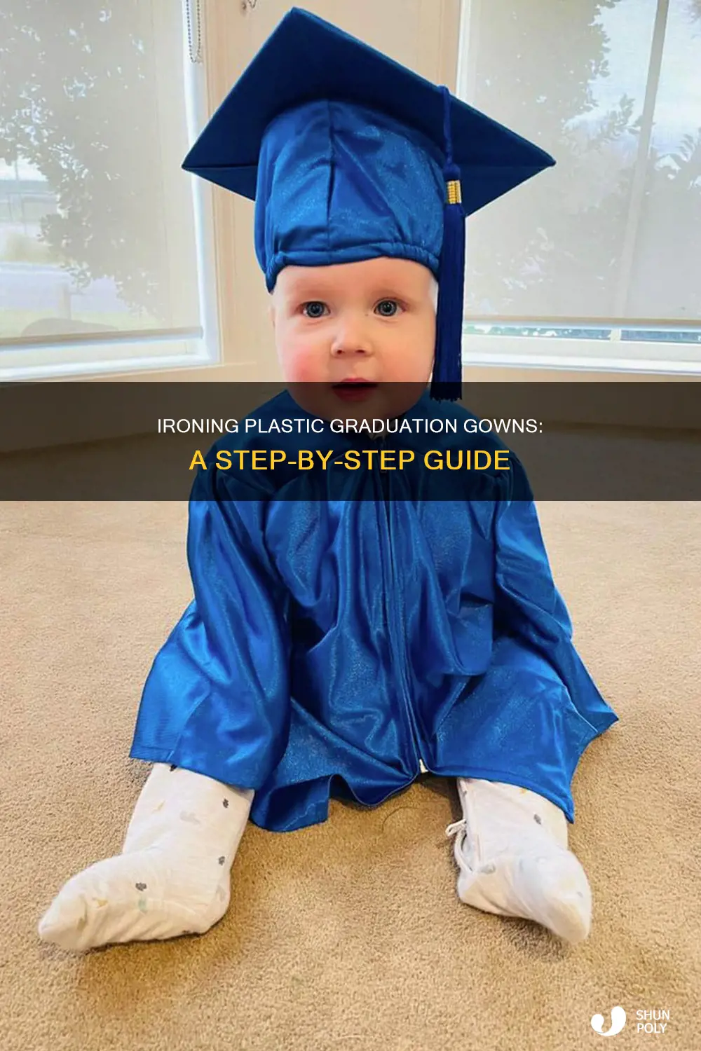 how to iron plastic graduation gown