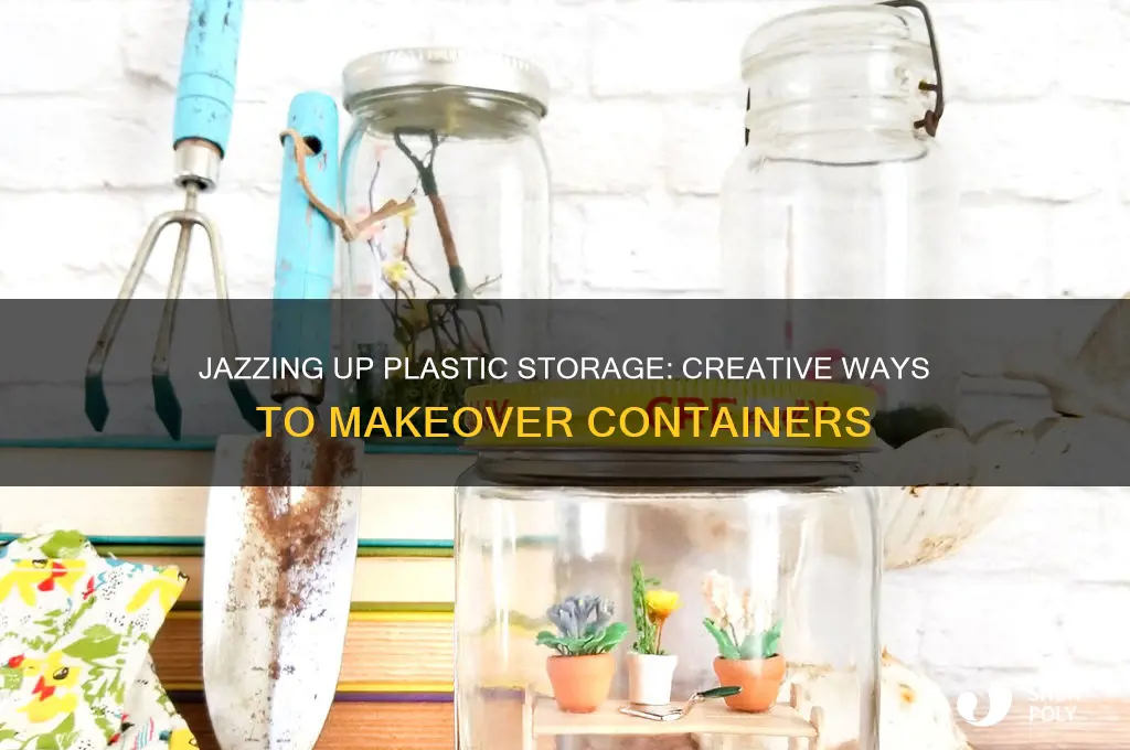 how to jazz up plastic storage containers