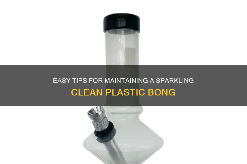 how to keep a plastic bong clean