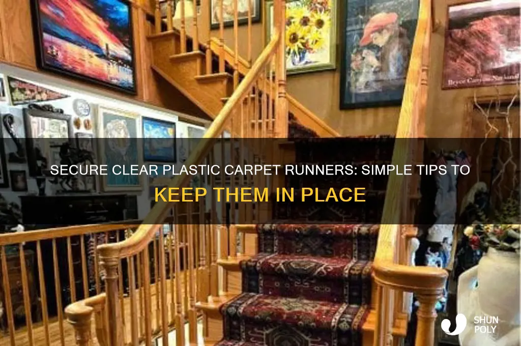 how to keep clear plastic carpet runners in place