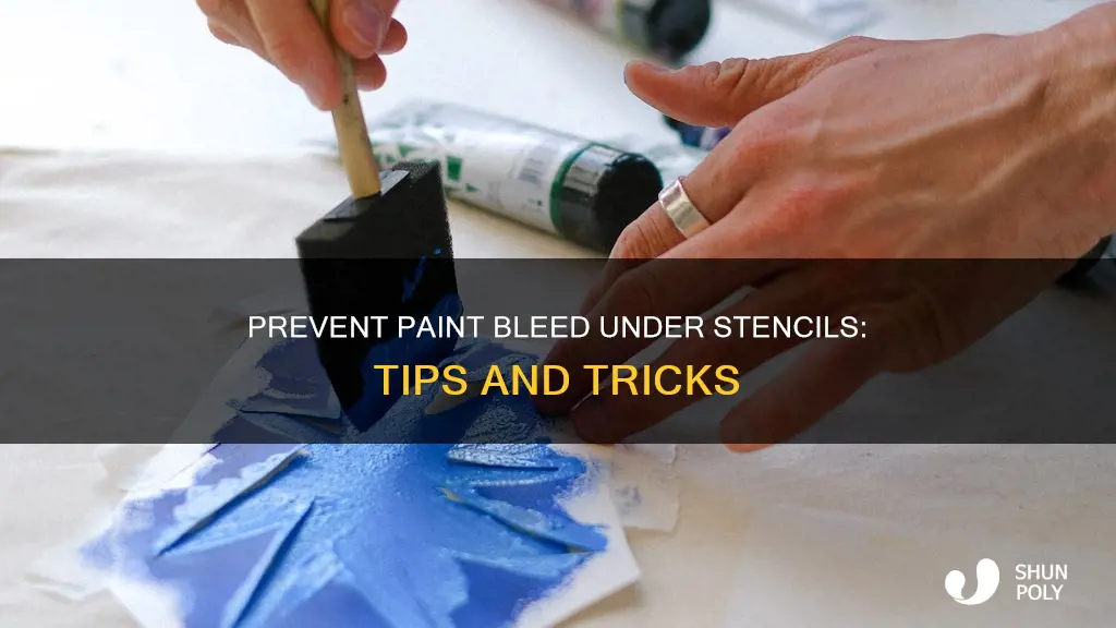 how to keep paint from getting underneath plastic stencil