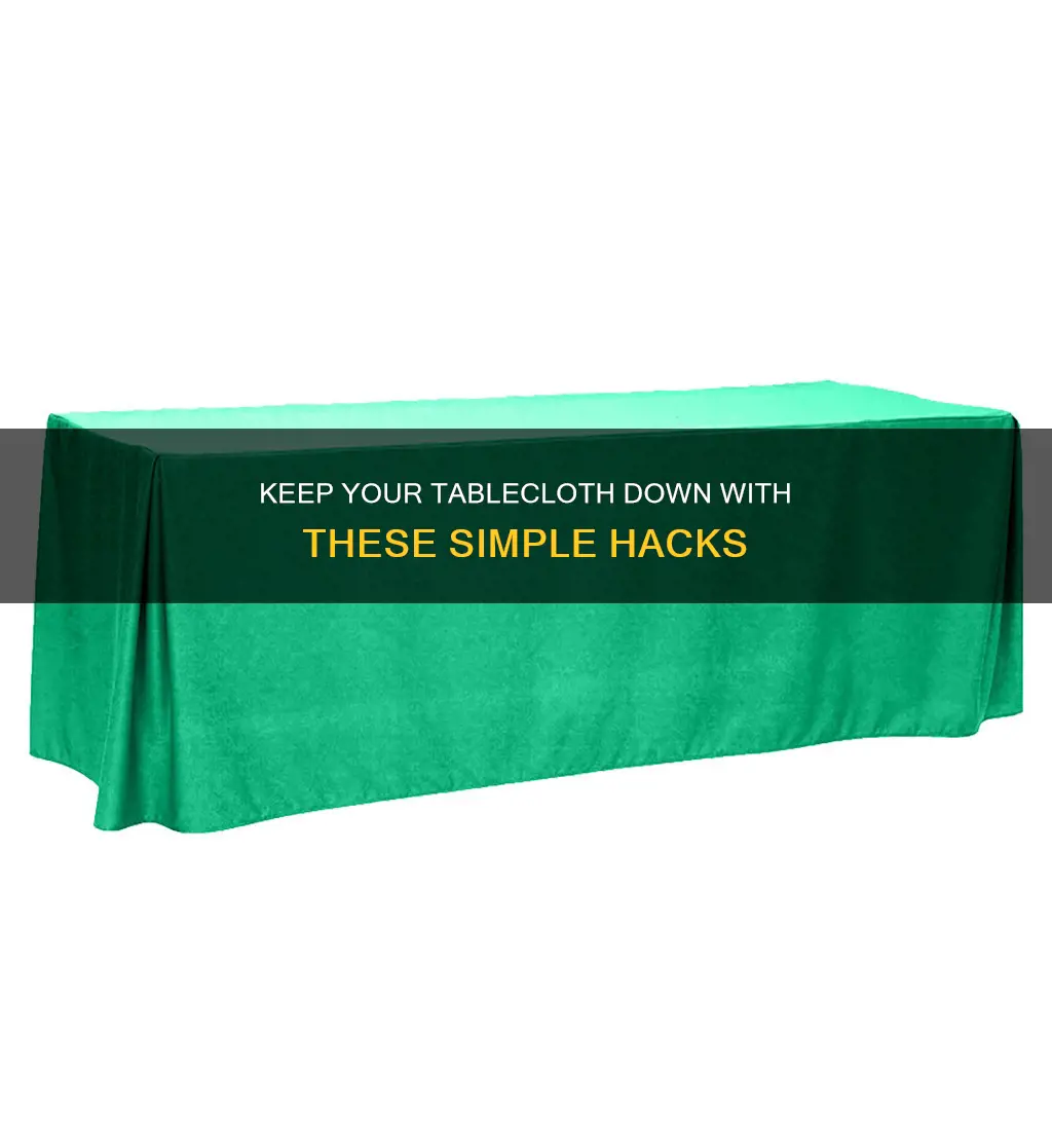 how to keep party plastic tablecloth down