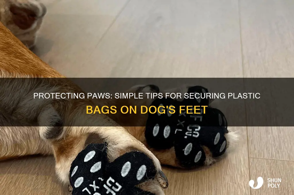how to keep plastic bags on dog