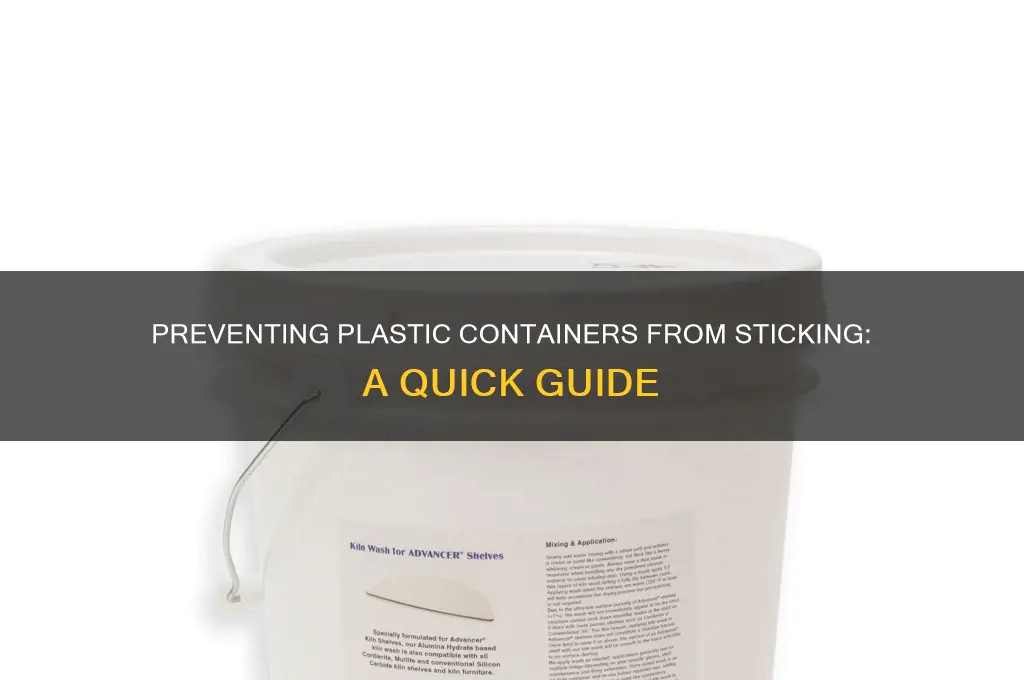 how to keep plastic containers from sticking together