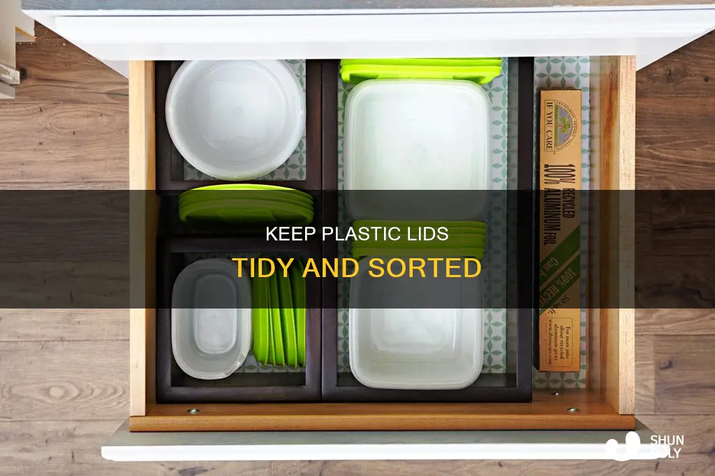how to keep plastic lids organized