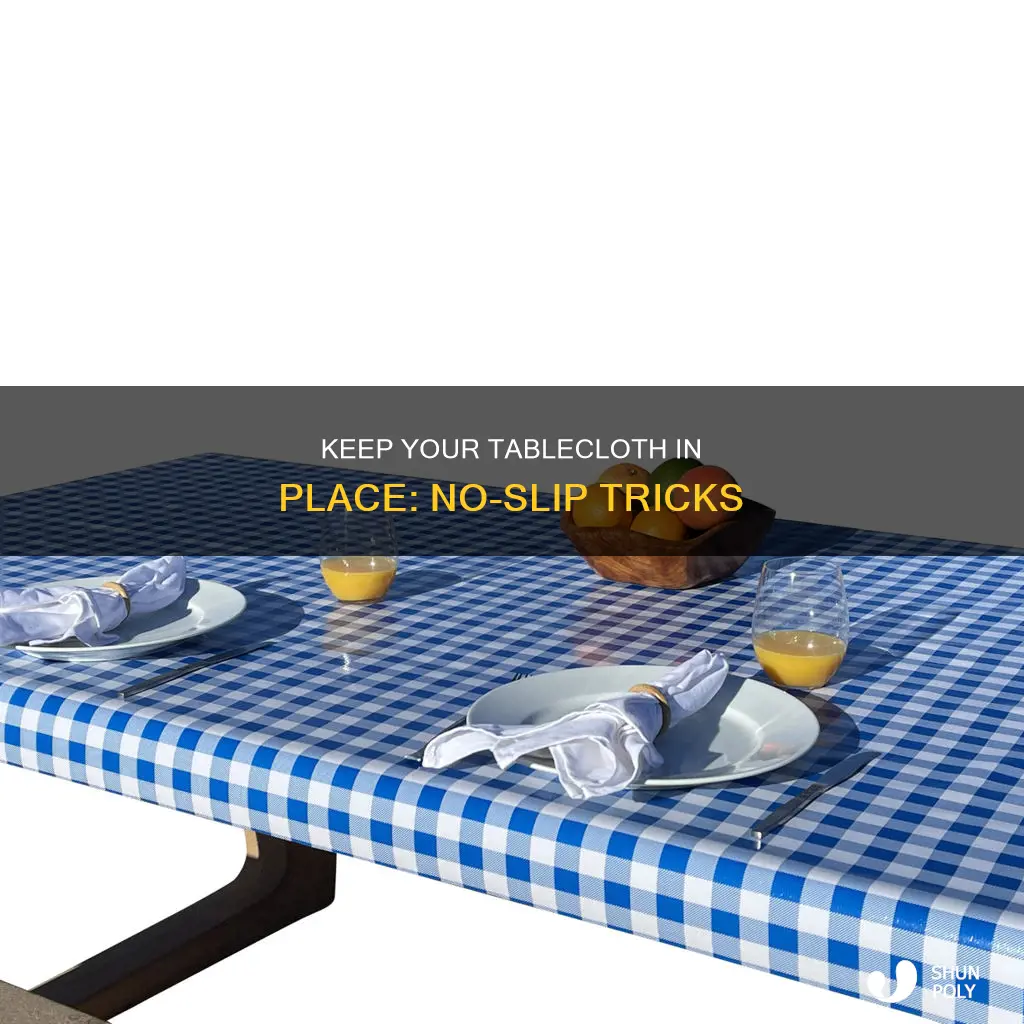 how to keep plastic tablecloth on table