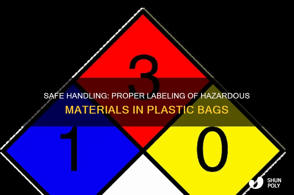 how to label hazardous material in plastic bags