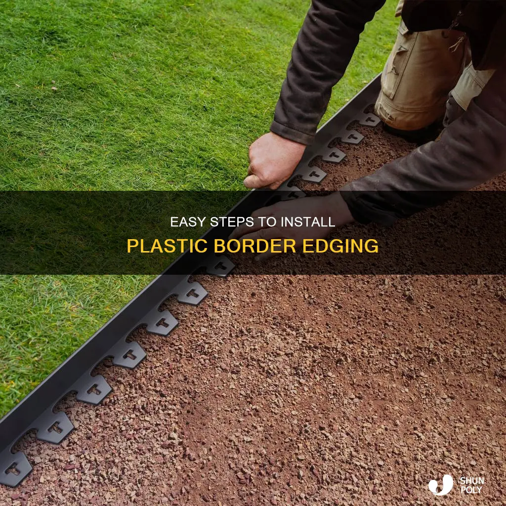 how to lay plastic border edging