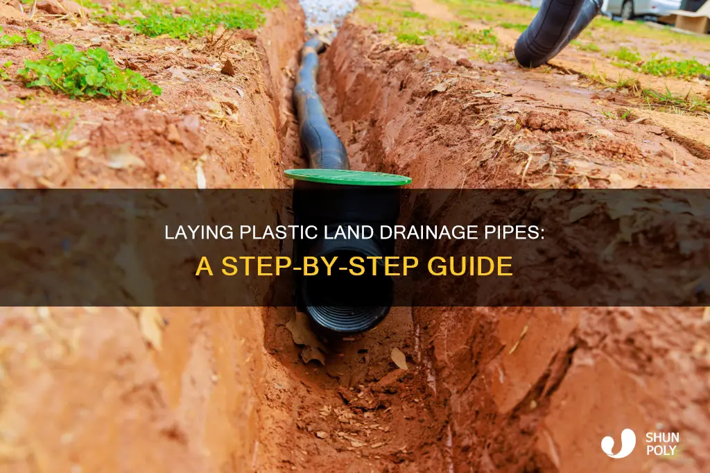 how to lay plastic land drainage pipes