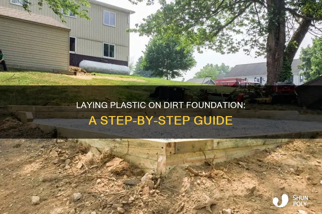 how to lay plastic on dirt foundation