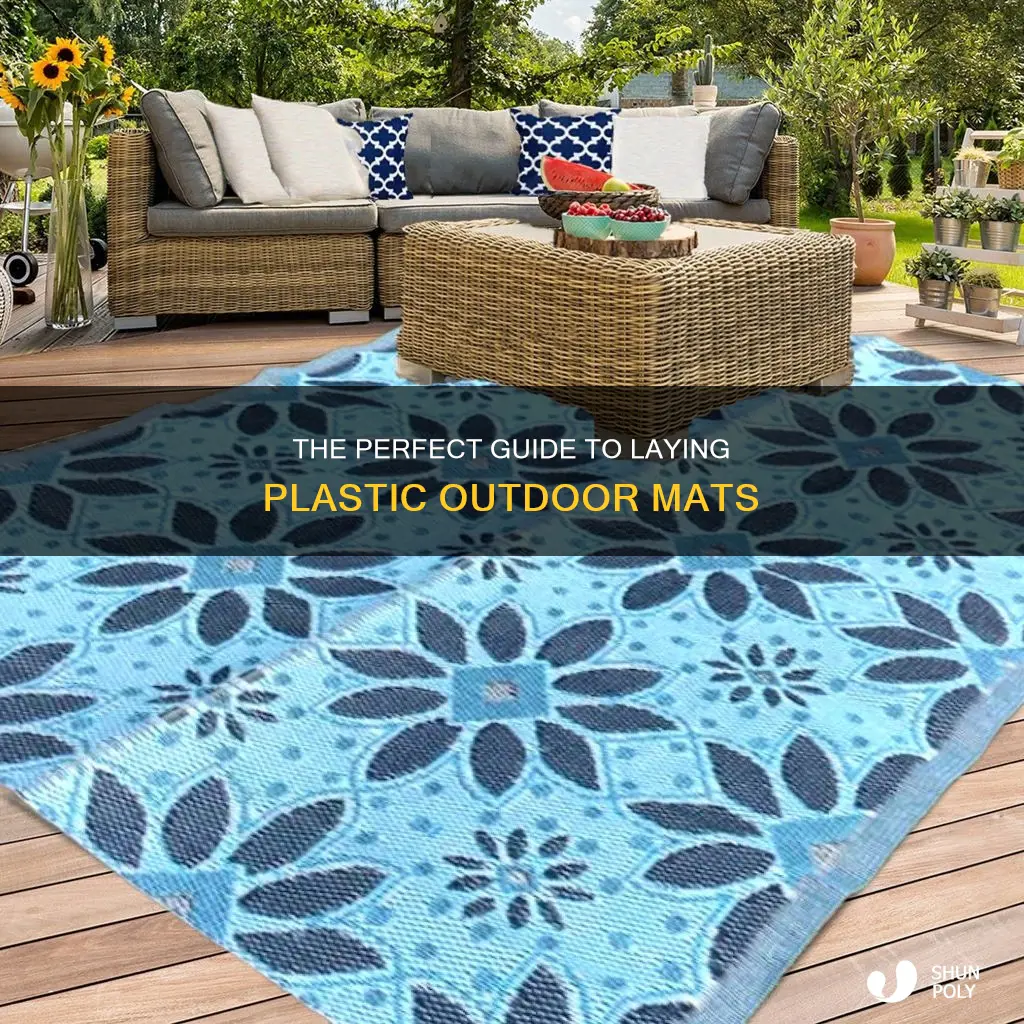 how to lay plastic outdoor mats