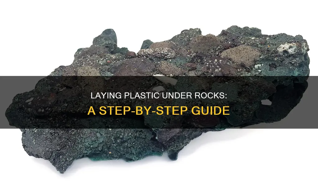 how to lay plastic under rock