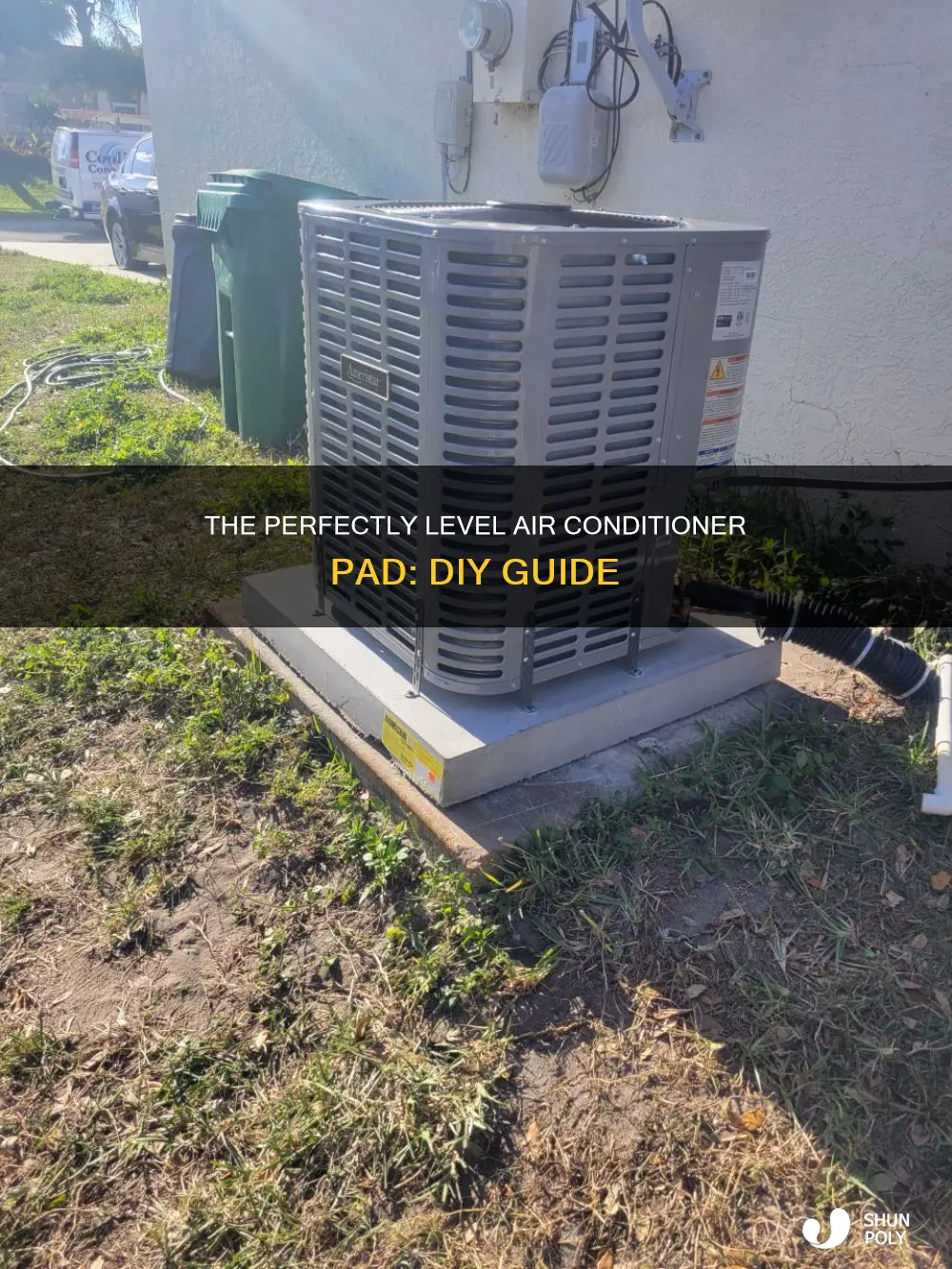 how to level air conditioner plastic pad