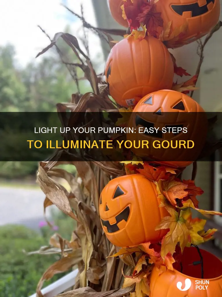 how to light up a plastic pumpkin