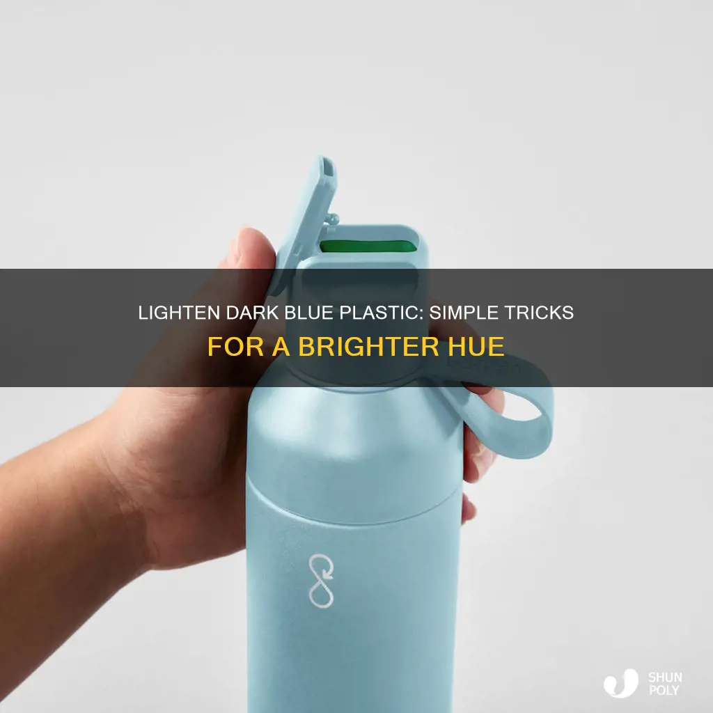 how to lighten dark blue plastic