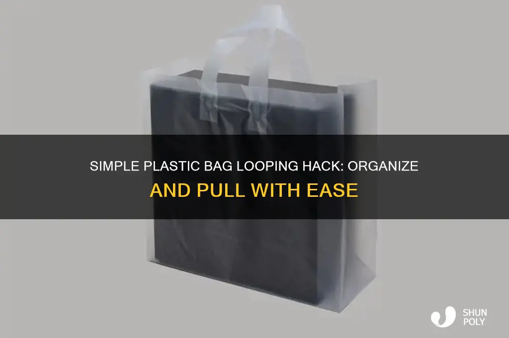 how to loop plastic grocery bags together for easy pull
