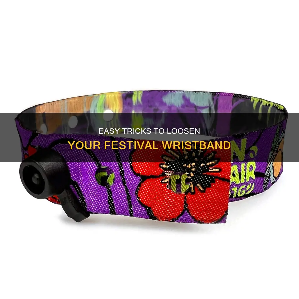 how to loosen a festival wristband plastic