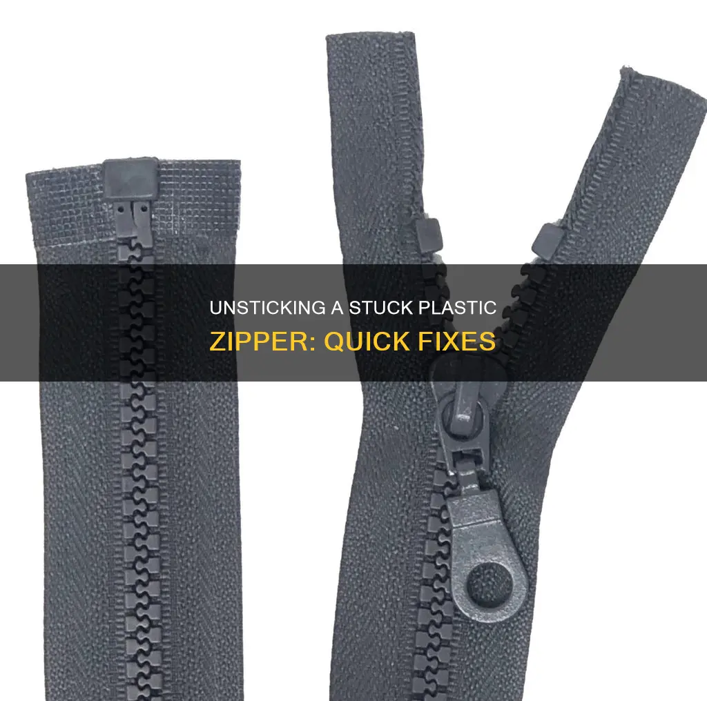 how to loosen a plastic zipper