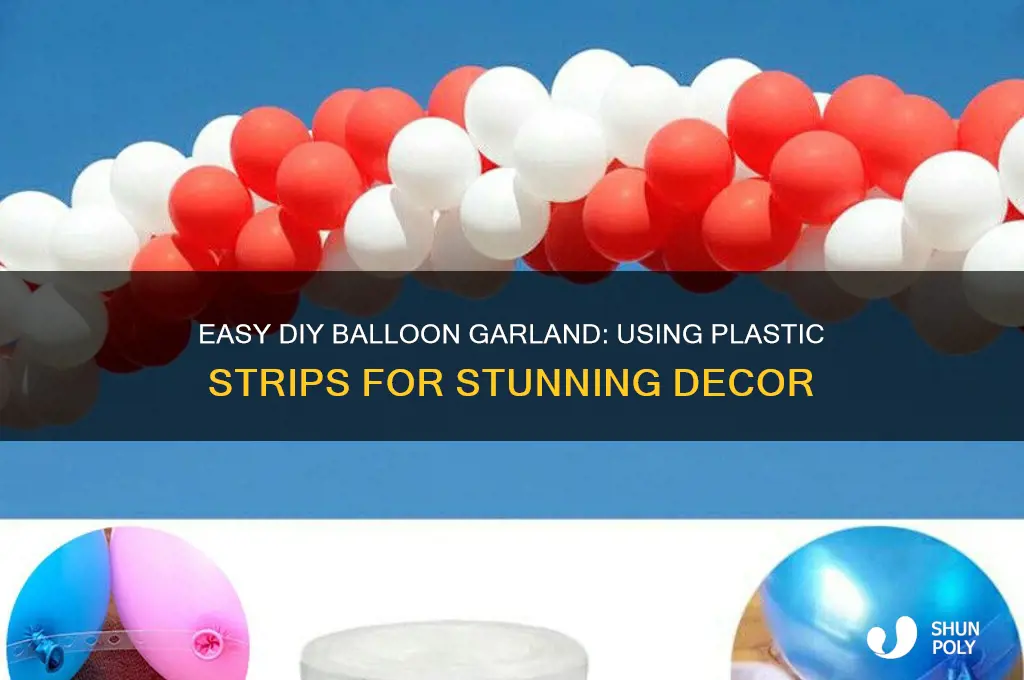 how to make a balloon garland with plastic strip