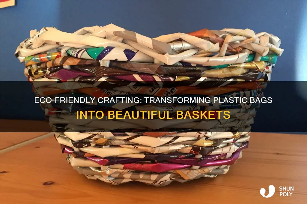 how to make a basket from plastic bags