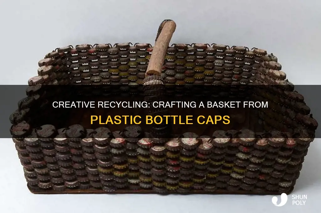 how to make a basket out of plastic bottle caps