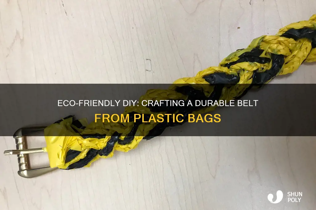 how to make a belt out of plastic bags