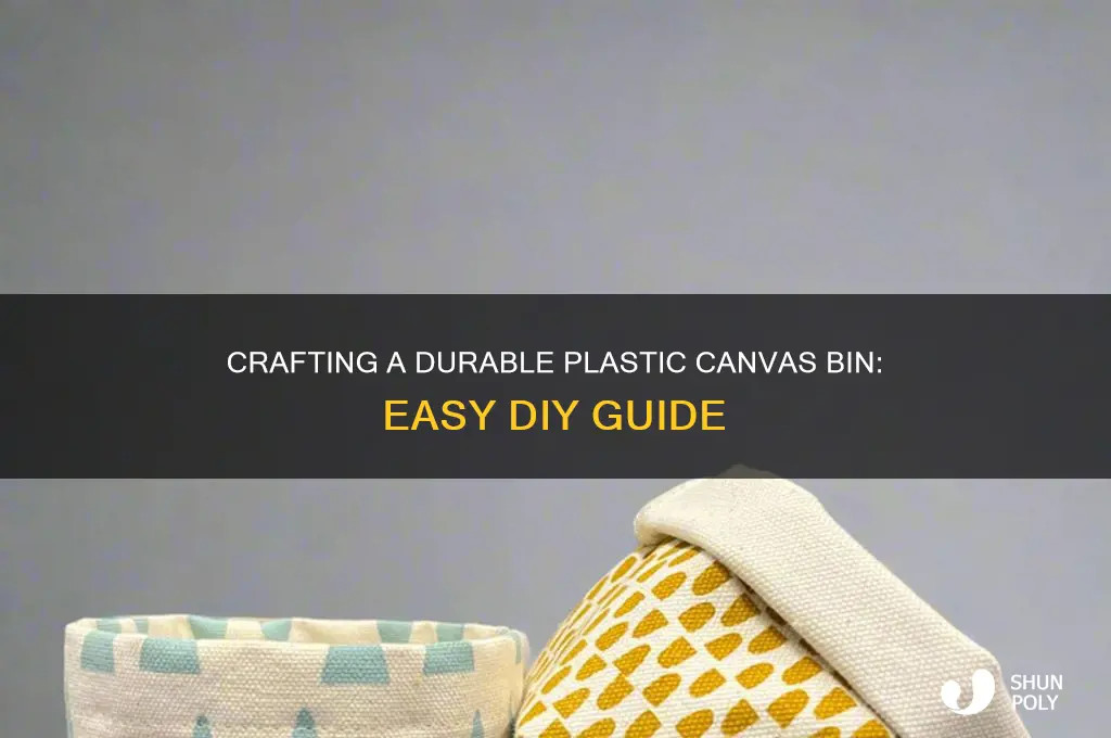 how to make a bin with plastic canvas