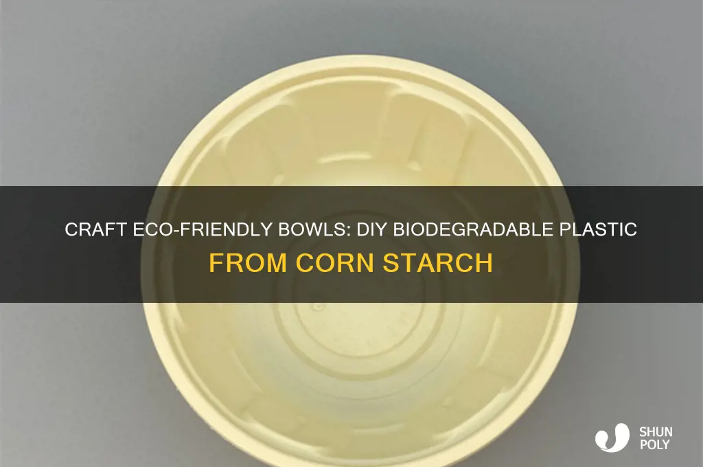 how to make a biodegradable plastic bowl from corn starch