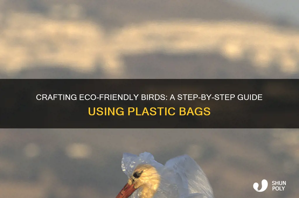 how to make a bird out of plastic bags