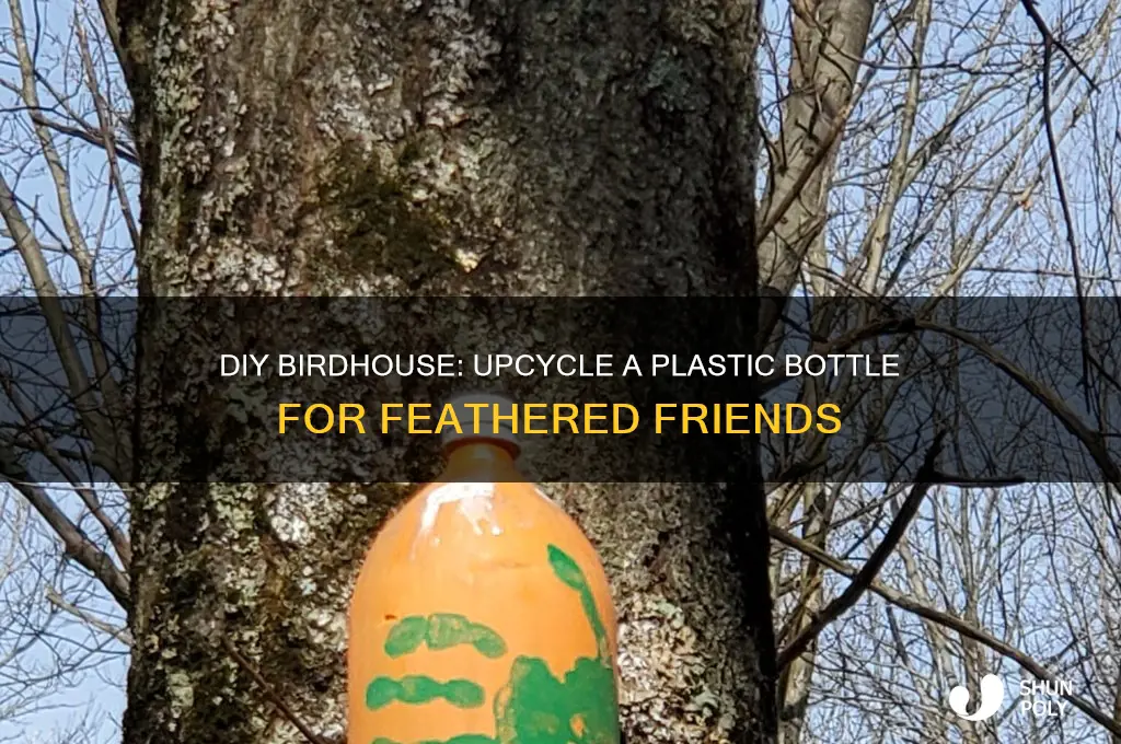 how to make a birdhouse from a plastic bottle