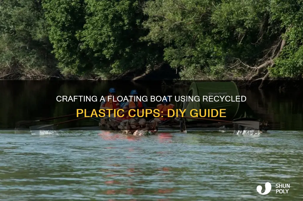 how to make a boat out of plastic cups