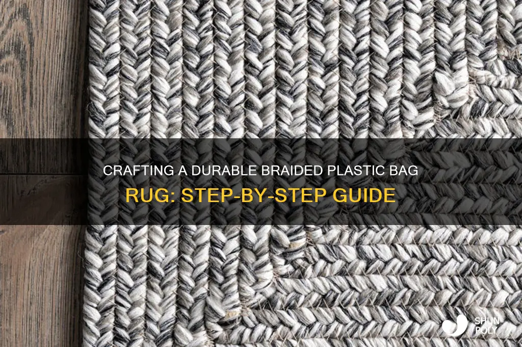 how to make a braided plastic bag rug