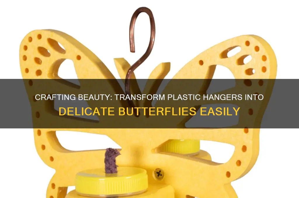how to make a butterfly out of plastic hangers