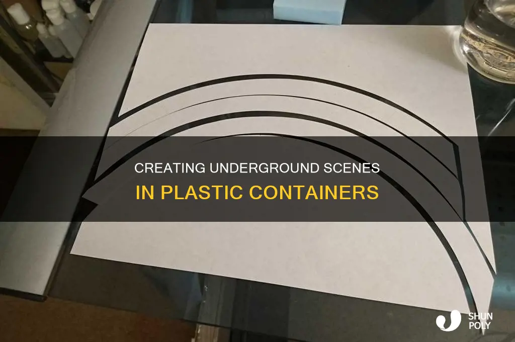 how to make a cavern in plastic container
