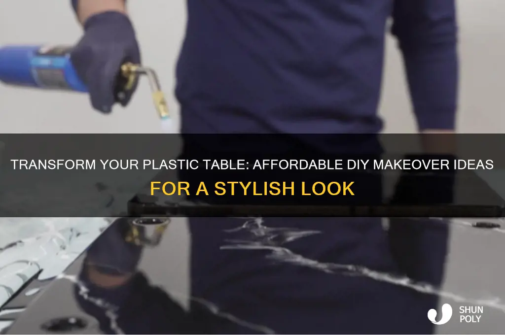 how to make a cheap plastic table look nice